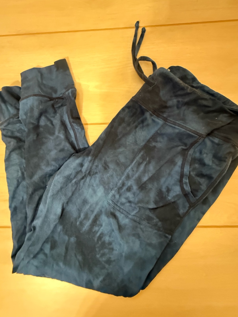 Grace & Lace Summer Loggers Soft Tie-Dye Navy Jogger Pants